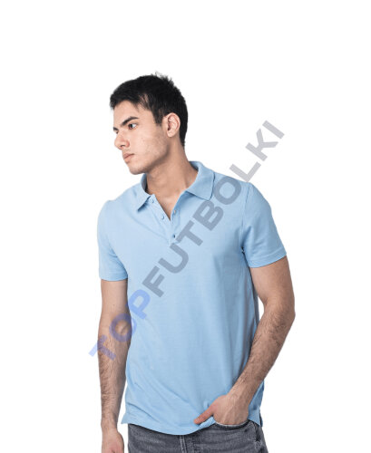 Голубая рубашка ПОЛО мужская оптом - Голубая рубашка ПОЛО мужская оптом