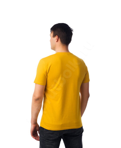 Горчичная мужская футболка оптом - Горчичная мужская футболка оптом