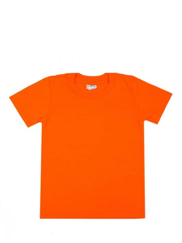 Оранжевая детская футболка оптом фото