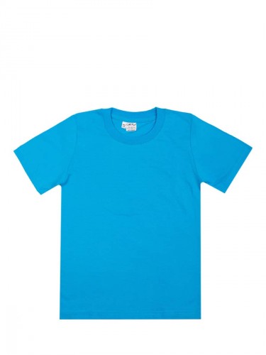 Голубая детская футболка оптом фото