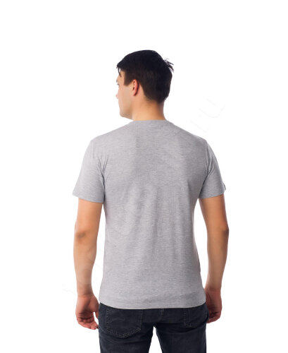 Мужская футболка цвета серый меланж оптом - Мужская футболка цвета серый меланж оптом
