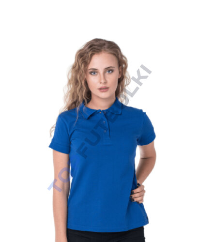 Синяя рубашка ПОЛО женская оптом - Синяя рубашка ПОЛО женская оптом