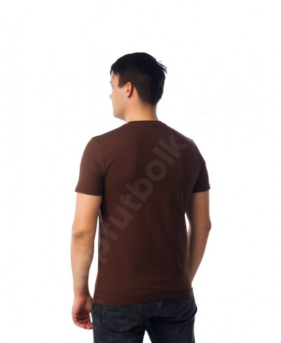 Мужская футболка шоколадного цвета оптом - Мужская футболка шоколадного цвета оптом