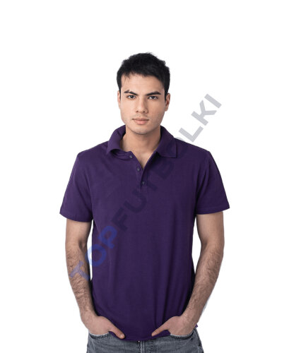 Мужская рубашка ПОЛО фиолетовая оптом - Мужская рубашка ПОЛО фиолетовая оптом